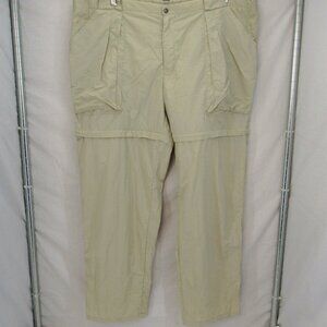 Sportif Men's Beige 100% Nylon Zip-off Legs High Rise Outdoor Wear Pants Size XL